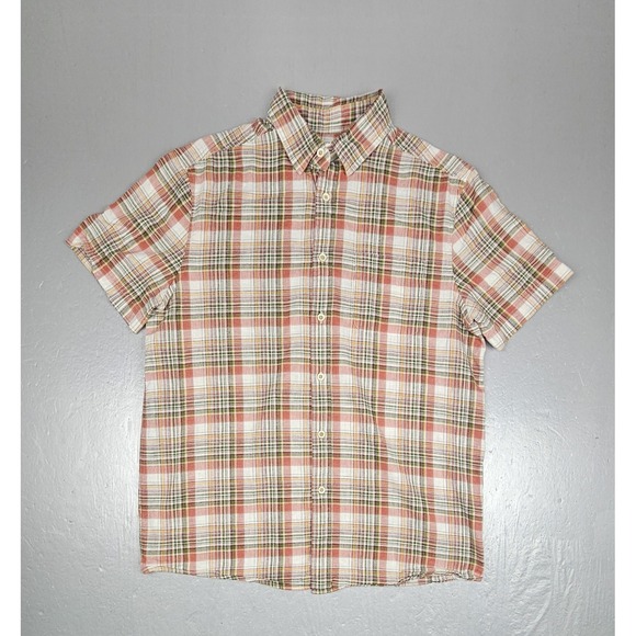 ROWM Other - Rowm Button Down Shirt Mens Medium Plaid Multicolor Casual Preppy Short Sleeve